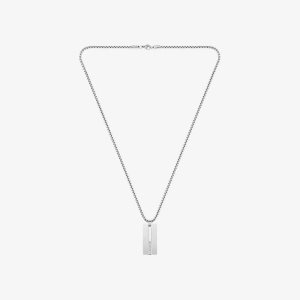 Lacoste Adventurer Necklace Sølv | 3426-KQZRT