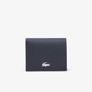 Lacoste Anna Small Snap Folding Wallet Blå Mørke Rød | 1497-YEDJH