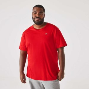 Lacoste Big Fit Crew Neck Bomull Jersey Rød | 4216-AMTDN