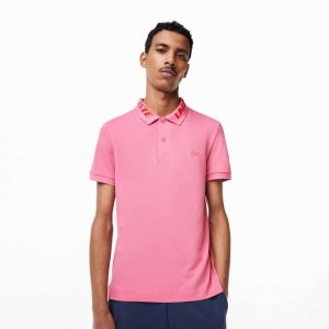 Lacoste Branded Slim Fit Stretch Pique Rosa | 7613-WRYST