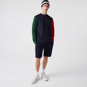 Lacoste Brushed Fleece Marineblå Blå Grønn Rød | 2630-BJIHN