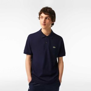 Lacoste Classic Fit Heavy Bomull Pique L.12.21 Marineblå Blå | 1342-WMCPL