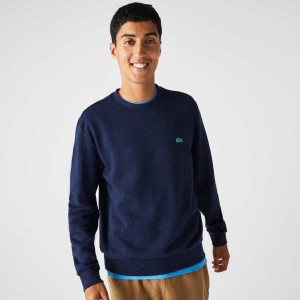 Lacoste Classic Fit Speckled Print Fleece Marineblå Blå | 9647-KDCUA