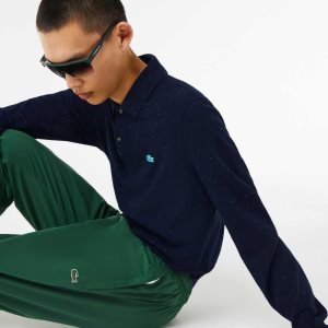 Lacoste Classic Fit Speckled Print Marineblå Blå | 6072-HFQUJ