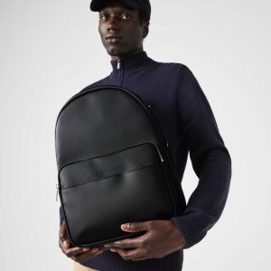 Lacoste Classic Petit Pique Backpack Svarte | 9316-LUJHK