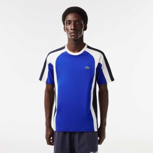 Lacoste Colorblock Bomull Jersey Blå Marineblå Blå Hvite | 8529-TAEUH