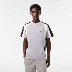 Lacoste Colorblock Bomull Jersey Grå Svarte Hvite | 6721-BGWXM