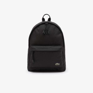 Lacoste Computer Compartment Backpack Svarte | 3489-WIFHC