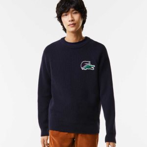 Lacoste Crocodile Marineblå Blå | 9268-ATCUP