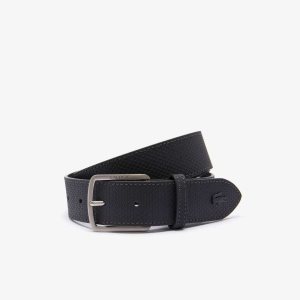 Lacoste Engraved Spenne Reversible Pique Lær Belt Mørke Brune | 3625-LDGNJ