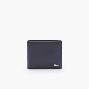 Lacoste Fitzgerald Lær Six Card Wallet Marineblå | 5962-ABRJK