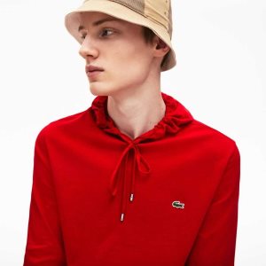 Lacoste Hette Bomull Jersey Sweatshirt Rød | 6247-ZBPQU