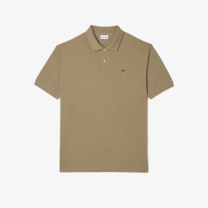 Lacoste Høye Fit Bomull Petit Pique Beige | 6783-PZQYB