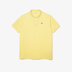 Lacoste Høye Fit Bomull Petit Pique Gul | 0784-RSQFE