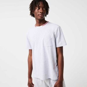 Lacoste Kort Sleeve Three-Tone Crew Neck Pajama T-Shirt Grå | 9713-ASMKR