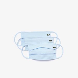 Lacoste L.12.12 Face Masks 3-Pack Lyse Blå | 4097-WAVSK