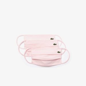 Lacoste L.12.12 Face Masks 3-Pack Lyse Rosa | 0579-MEBVR