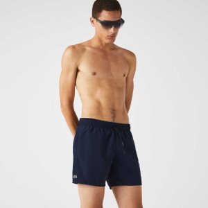 Lacoste Light Quick-Dry Swim Marineblå Blå Svarte | 4879-MKLDI