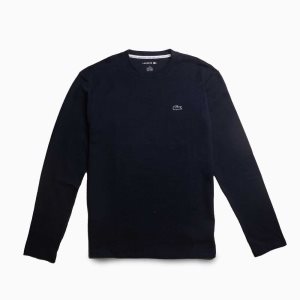 Lacoste Long Sleeve Lounge Marineblå Blå | 3514-ZIDAO