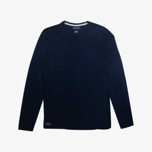 Lacoste Long Sleeve Lounge Marineblå Blå | 9038-GIESF