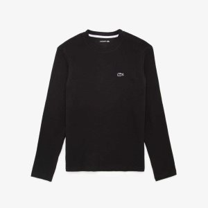 Lacoste Long Sleeve Lounge Svarte | 5916-PECOH