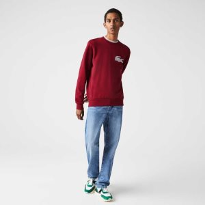 Lacoste Made In France Organic Bomull Fleece Burgunder | 2815-MOZKL