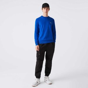 Lacoste Organic Bomull Crew Neck Blå | 7965-NVPQR