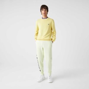 Lacoste Organic Bomull Crew Neck Gul | 8245-VSJMB