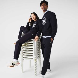 Lacoste Organic Bomull Fleece Jogging Marineblå Blå | 5086-FDEQL