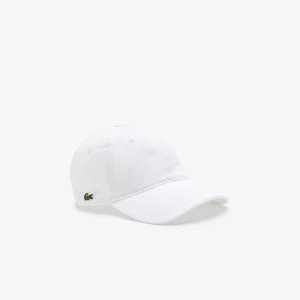 Lacoste Organic Bomull Twill Hvite | 9174-YLWOM