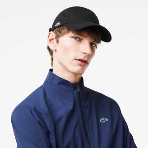 Lacoste Organic Bomull Twill Svarte | 0793-XYWUF