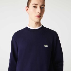 Lacoste Organic Brushed Bomull Marineblå Blå | 8196-EDAOT