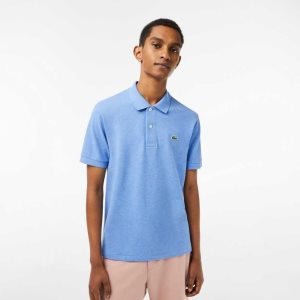 Lacoste Original L.12.12 Heathered Petit Pique Bomull Blå | 1520-YSXMF