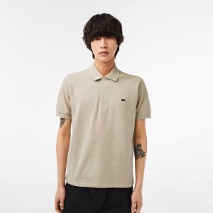 Lacoste Original L.12.12 Heathered Petit Pique Bomull Beige | 9418-PXSOF