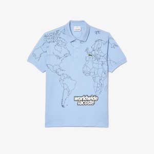 Lacoste Original L.12.12 Planisphere Blå | 5164-LGWCI