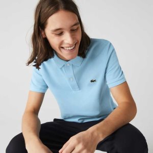 Lacoste Original L.12.12 Slim Fit Petit Pique Bomull Lyse Blå | 1826-ELPOX