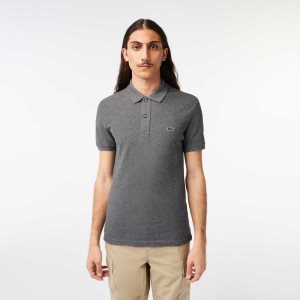 Lacoste Original L.12.12 Slim Fit Petit Pique Bomull Grå | 3607-SHAYW