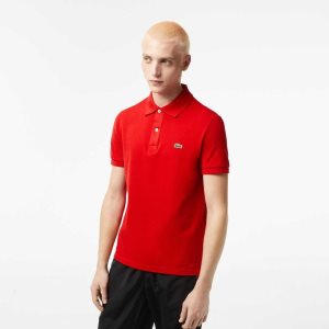 Lacoste Original L.12.12 Slim Fit Petit Pique Bomull Rød | 6759-NLRHV