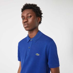 Lacoste Original L.12.12 Slim Fit Petit Pique Bomull Blå | 7352-MFQAP