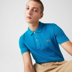 Lacoste Original L.12.12 Slim Fit Petit Pique Bomull Blå | 8703-XZOUC