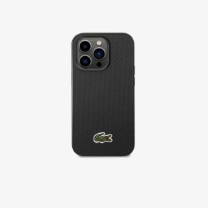 Lacoste Petit Pique Effect iPhone 14 Pro Max Svarte | 1972-XTJGY