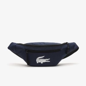 Lacoste Recycled Fiber Belt Marineblå | 5036-DFPCX