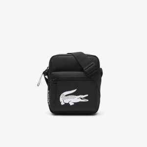 Lacoste Recycled Fiber Shoulder Svarte | 7581-ILHSQ