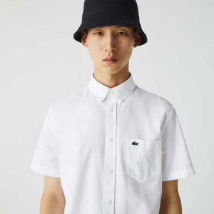 Lacoste Regular Fit Bomull Hvite | 3754-VIWYO