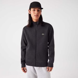 Lacoste Regular Fit Brushed Fleece Zippered Grå | 1240-JQHRI