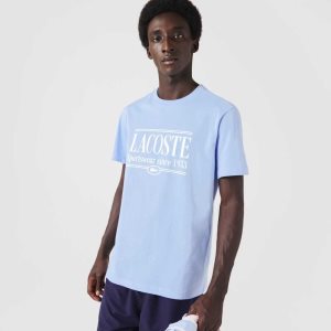 Lacoste Regular Fit Jersey Blå | 7340-CABGS