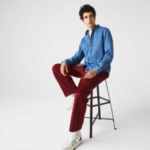 Lacoste Regular Fit Lette Organic Bomull Denim Blå | 0641-YHSIW