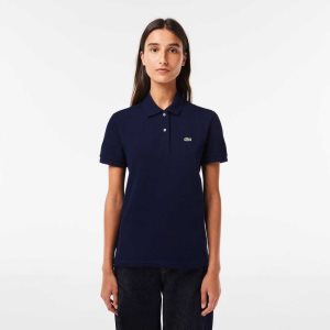 Lacoste Regular Fit Soft Bomull Petit Pique Marineblå Blå | 2579-ZXVIH