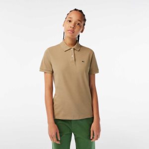 Lacoste Regular Fit Soft Bomull Petit Pique Beige | 8012-RDYEN