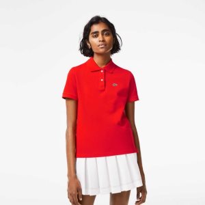 Lacoste Regular Fit Soft Bomull Petit Pique Rød | 9632-SICKZ